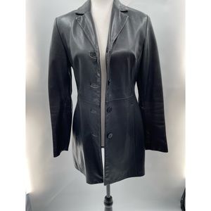 Danier vintage black leather coat